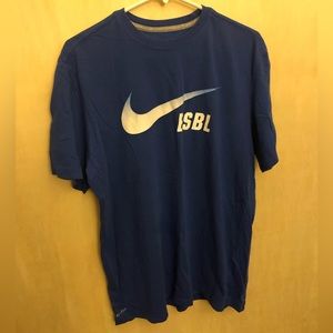 Nike Blue T-Shirt DriFit Size L Basketball